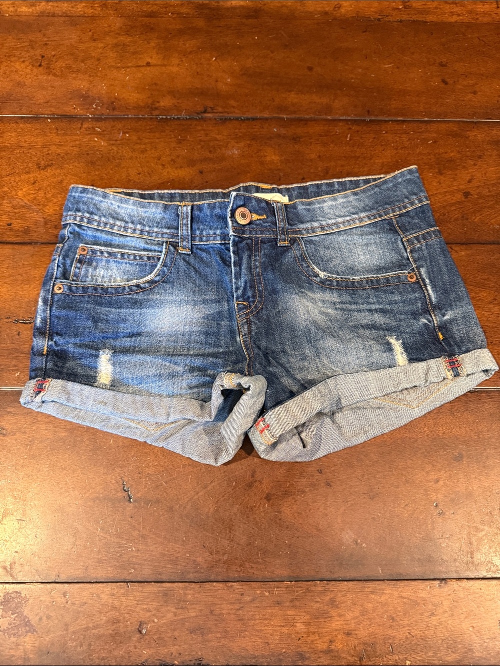 Forever 21 - Women’s Denim Roll-Cuff Shorts - Blue